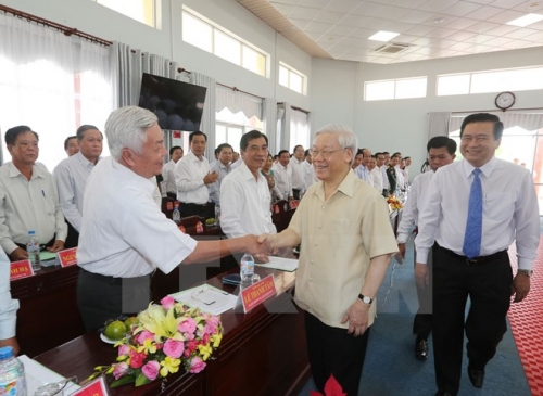 Hình ảnh Tổng Bí thư Nguyễn Phú Trọng đến thăm và làm việc tại tỉnh Long An số 1