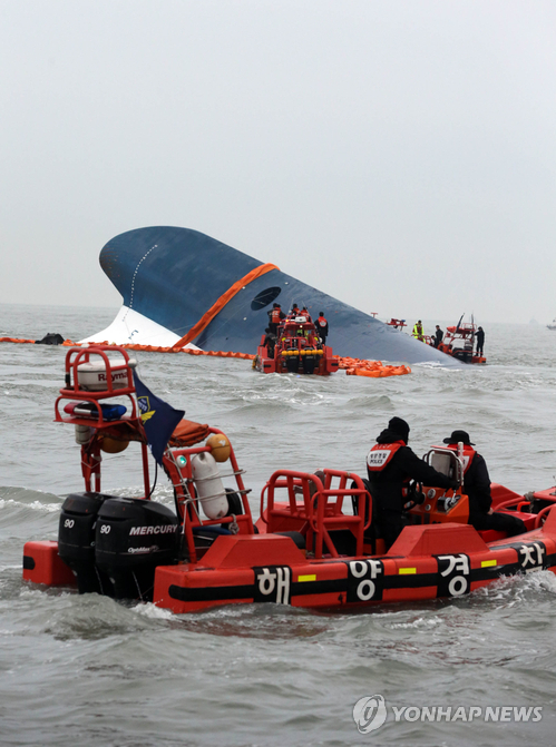 Cập nhât: 6 người chết, 290 người mất tích vụ chìm phà tại Hàn Quốc