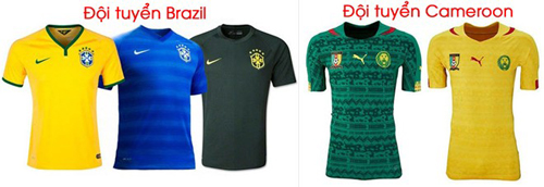 Ngắm mẫu áo của 32 đội tuyển tham dự World Cup 2014