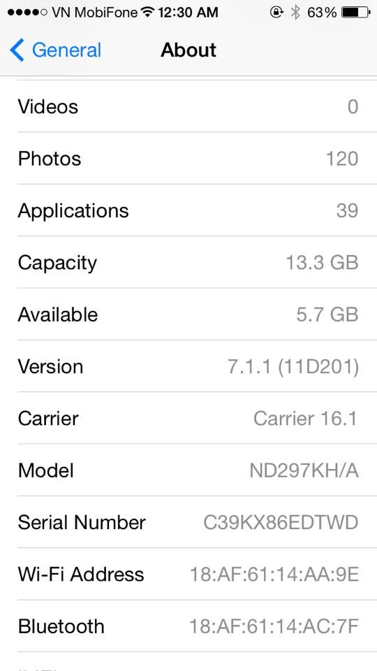 Apple tung ra bản cập nhật iOS 7.1.1 cải thiện Touch ID và sửa lỗi