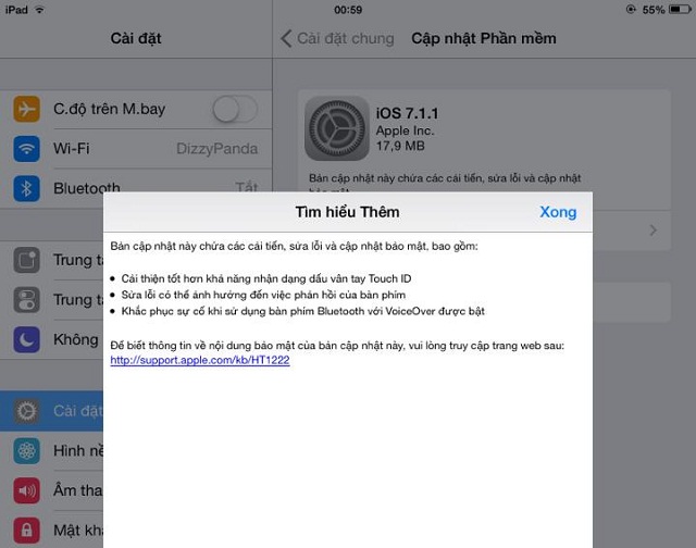Bản cập nhật iOS 7.1.1 giúp cải thiện thời lượng pin cho iPhone 