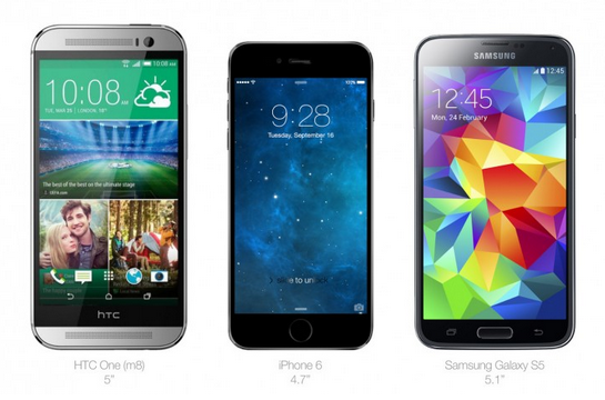 Iphone 6 4.7 inch đọ dáng cùng loạt điện thoại đẳng cấp
