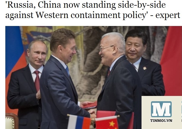 Theo tin tức, bản hợp đồng khí đốt trị giá 400 tỷ USD giữa Nga và Trung Quốc sẽ giúp liên minh Nga-Trung chống lại chính sách ngăn chặn của Phương Tây. Minh họa ghép từ ảnh chụp màn hình