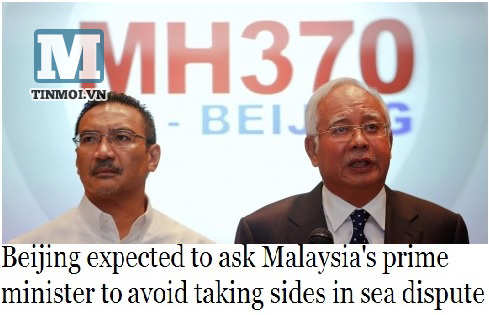 Vụ máy bay mất tích MH370 khiến mối quan hệ giữa Malaysia và Trung Quốc bị ảnh hưởng. Minh họa ghép từ ảnh chụp màn hình
