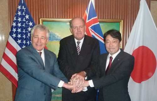 Mỹ, Nhật, Australia ra tuyên bố chung phản đối dùng vũ lực thay đổi hi