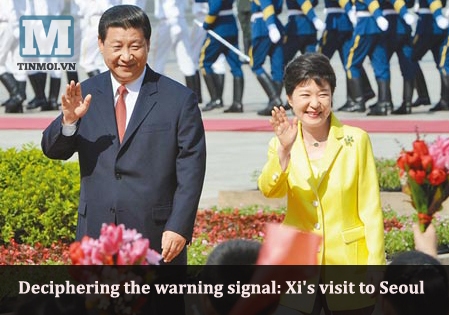 Bà Park Geun-hye trong chuyến thăm Bắc Kinh hồi tháng 6/2013. Ảnh: THX