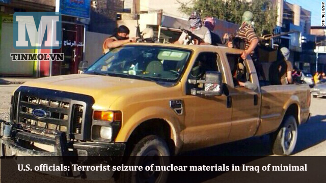 Sốc: Phiến quân Iraq thu giữ 40 kg nguyên liệu hạt nhân
