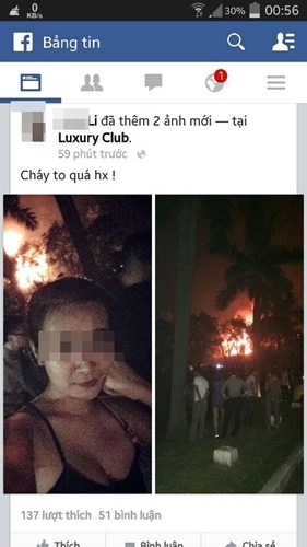 Thanh niên đua nhau “tự sướng” trước đám cháy tại quán bar Luxury gây phẫn nộ 9
