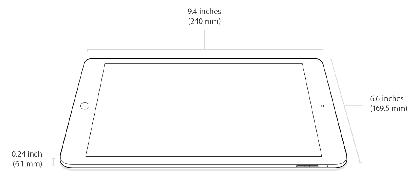 Айпад 2 дюйм. Размеры планшета IPAD Air 2. IPAD Mini 7.9 габариты. Айпад АИР 2 габариты. IPAD Air 1 Размеры.