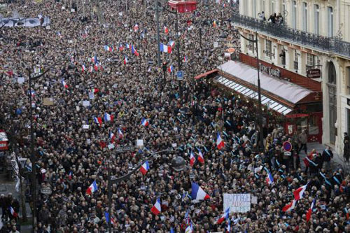 Tuần hành lớn nhất lịch sử nước Pháp phản đối tấn công khủng bố 5