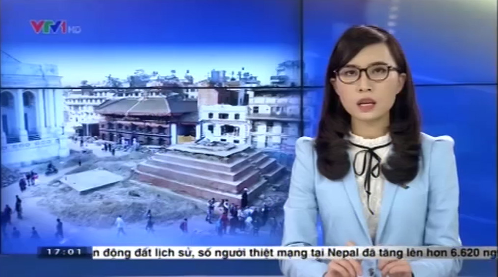 Biên tập viên VTV gọi thiệt hại động đất Nepal là 