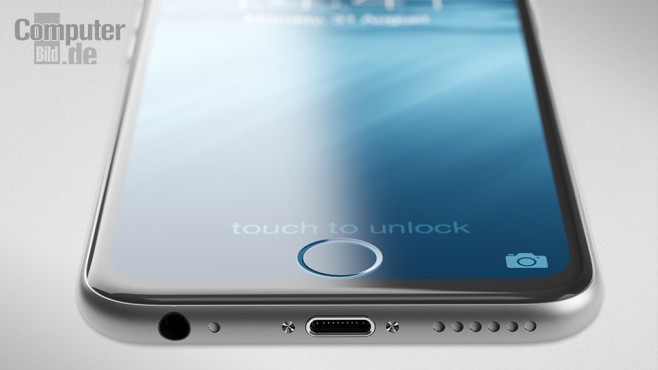 iPhone 7 với thiết kế nút home chìm và logo phát sáng 3
