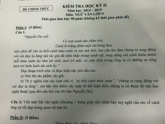 Đề thi “một ông có con với hai bà” gây xôn xao dư luận