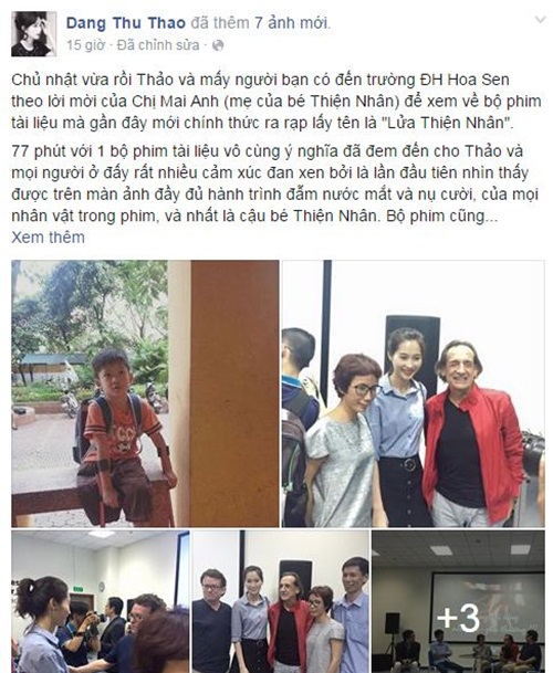 Facebook sao Việt: Lê Phương chia sẻ đầy tâm trạng về cuộc sống 2