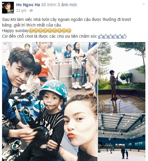 Facebook sao Việt: Phan Hiển khoe ảnh địu con đi chơi 5
