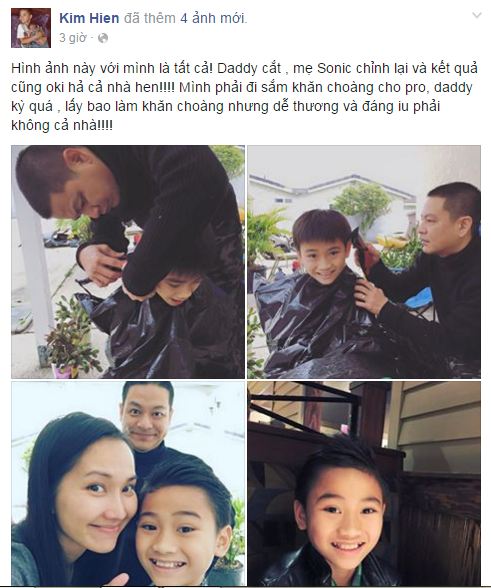 Facebook sao Việt: Phan Hiển khoe ảnh địu con đi chơi 3