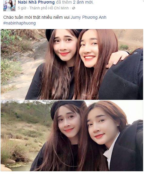 Facebook sao Việt: Nhan sắc 'một chín, một mười' của chị em Nhã Phương 1