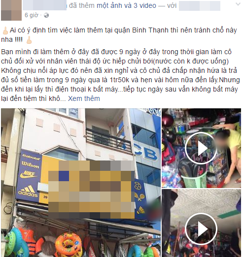 Nhóm sinh viên ở Sài Gòn lên facebook tố bị chửi bới và quỵt tiền làm thêm, bà chủ shop lên tiếng - Ảnh 1.