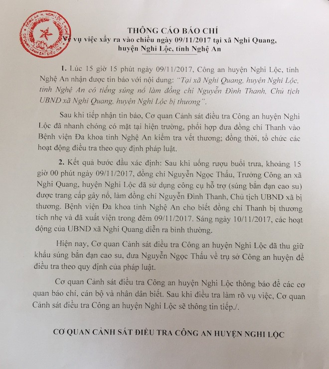 Chủ tịch xã bị Trưởng CA xã bắn: Tôi với anh ấy thân thiết, không nghĩ tôi lại bị bắn! - Ảnh 2. Chủ tịch xã bị Trưởng CA xã bắn: Tôi với anh ấy thân thiết, không nghĩ tôi lại bị bắn! 2