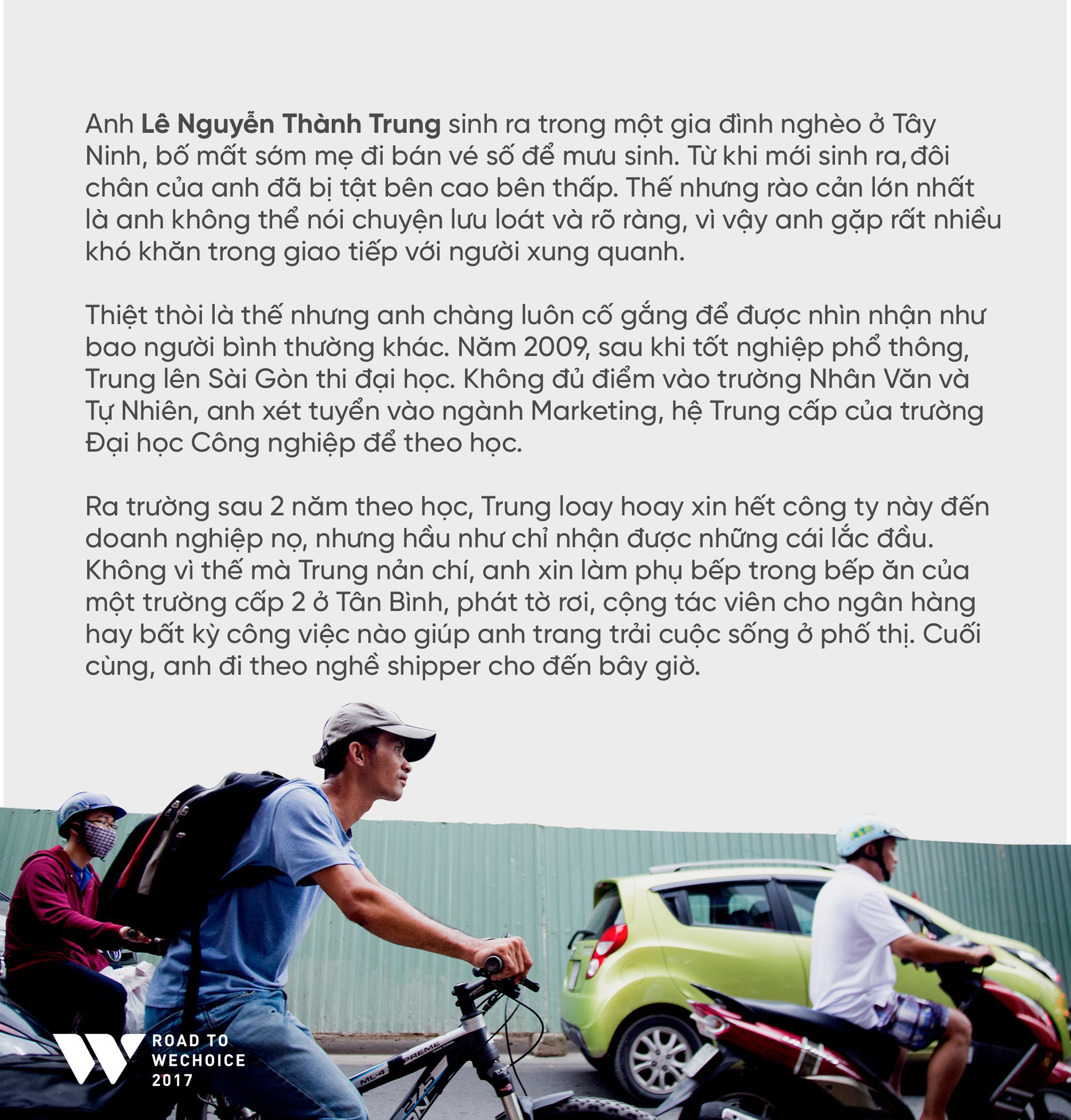 Chàng shipper xe đạp bị khuyết tật giọng nói vẫn chăm đọc sách, học tiếng Anh và làm từ thiện: Nếu không cố gắng, mình sẽ bị lùi lại phía sau - Ảnh 2. Chàng shipper xe đạp bị khuyết tật giọng nói vẫn chăm đọc sách, học tiếng Anh và làm từ thiện: 'Nếu không cố gắng, mình sẽ bị lùi lại phía sau' 1