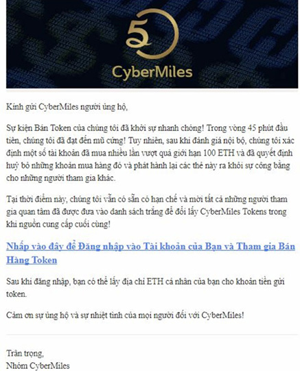 Kỉ lục ICO Token: 700 triệu CMT của CyberMiles Hình ảnh Kỉ lục ICO Token: 700 triệu CMT của CyberMiles