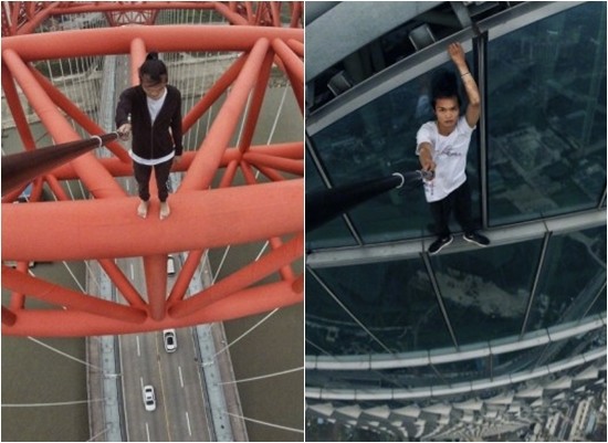 Công bố đoạn clip diễn viên Trung Quốc trượt tay, rơi từ tầng 62 xuống đất và tử vong - Ảnh 2.
