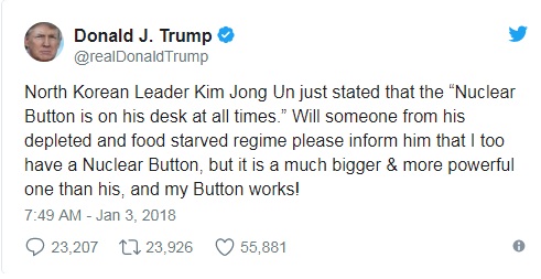 Ông Trump nói có nút bấm hạt nhân to hơn, mạnh hơn Kim Jong-un 2