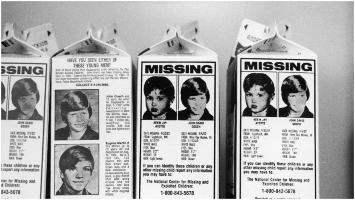 Sự thật về những đứa trẻ trên vỏ hộp sữa: Cơn ác mộng của nhiều gia đình Mỹ và sự biến mất bí ẩn của trẻ em - Ảnh 1.