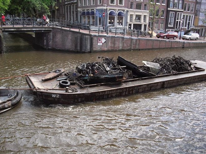 Câu xe đạp như câu cá trên kênh rạch ở Hà Lan: Thành quả 15.000 chiếc/năm  2