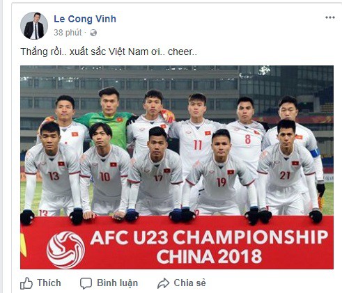 Công Vinh, Văn Lâm và Quốc Vượng ngả mũ thán phục U23 Việt Nam - Ảnh 1.