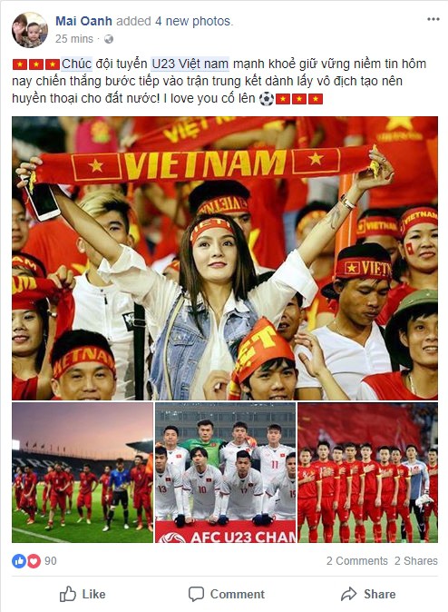 Người dân cả nước đồng loạt gửi lời chúc chiến thắng đến đội tuyển U23 Việt Nam trước thềm trận bán kết lịch sử với Qatar - ảnh 2 Người dân cả nước đồng loạt gửi lời chúc chiến thắng đến đội tuyển U23 Việt Nam trước thềm trận bán kết lịch sử với Qatar - Ảnh 2.