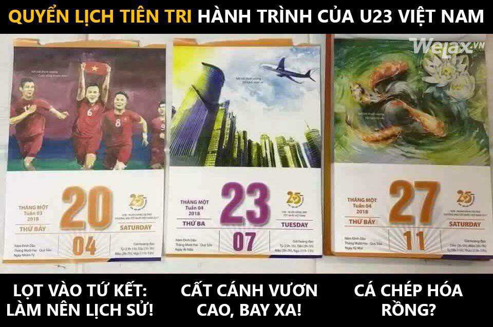 Sau quyển lịch tiên tri gây sốt, cộng đồng mạng thi nhau khoe ảnh lịch ngày 27/1 để tiên đoán kết quả cho U23 Việt Nam - Ảnh 2. Sau quyển lịch tiên tri gây sốt, cộng đồng mạng thi nhau khoe ảnh lịch ngày 27/1 để 'tiên đoán' kết quả cho U23 Việt Nam 1