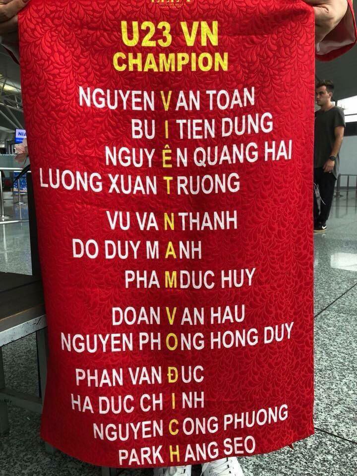 Ghép tên HLV Park Hang Seo và các cầu thủ U23 Việt Nam, chúng ta có ngay thông điệp: Việt Nam vô địch! - Ảnh 1.