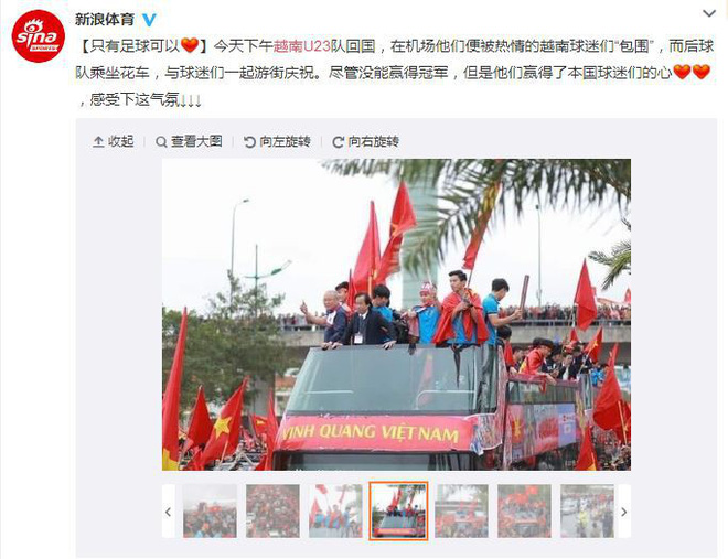 Trung Quốc kinh ngạc vì người hâm mộ Việt Nam quây kín con đường dài 30 km để chào đón đội tuyển U23 trở về - Ảnh 2.
