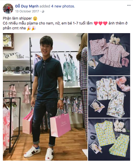U23 Việt Nam ngoài Hồng Duy Pinky bán son còn có Duy Mạnh bán đồ ngủ nữa các chị em ơi! - Ảnh 3.