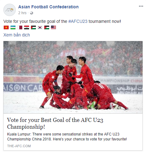 U23 Uzbekistan vô địch nhưng U23 Việt Nam mới được fanpage AFC chọn để ảnh đại diện link bàn thắng đẹp nhất - Ảnh 1.