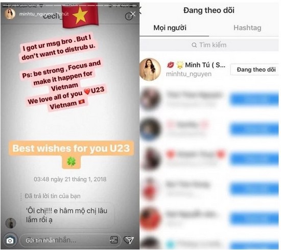 Minh Tú phản pháo trước thông tin đá xéo Bùi Tiến Dũng vì bị unfollow instagram - Ảnh 3.