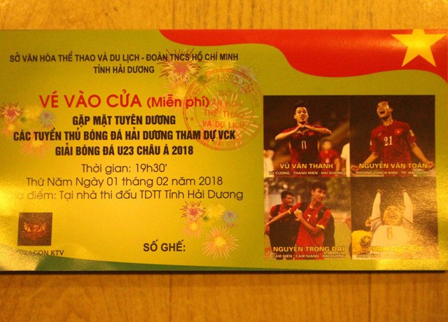 Xôn xao rao bán vé mời miễn phí xem Lễ vinh danh 4 cầu thủ U23 Việt Nam - Ảnh 3.