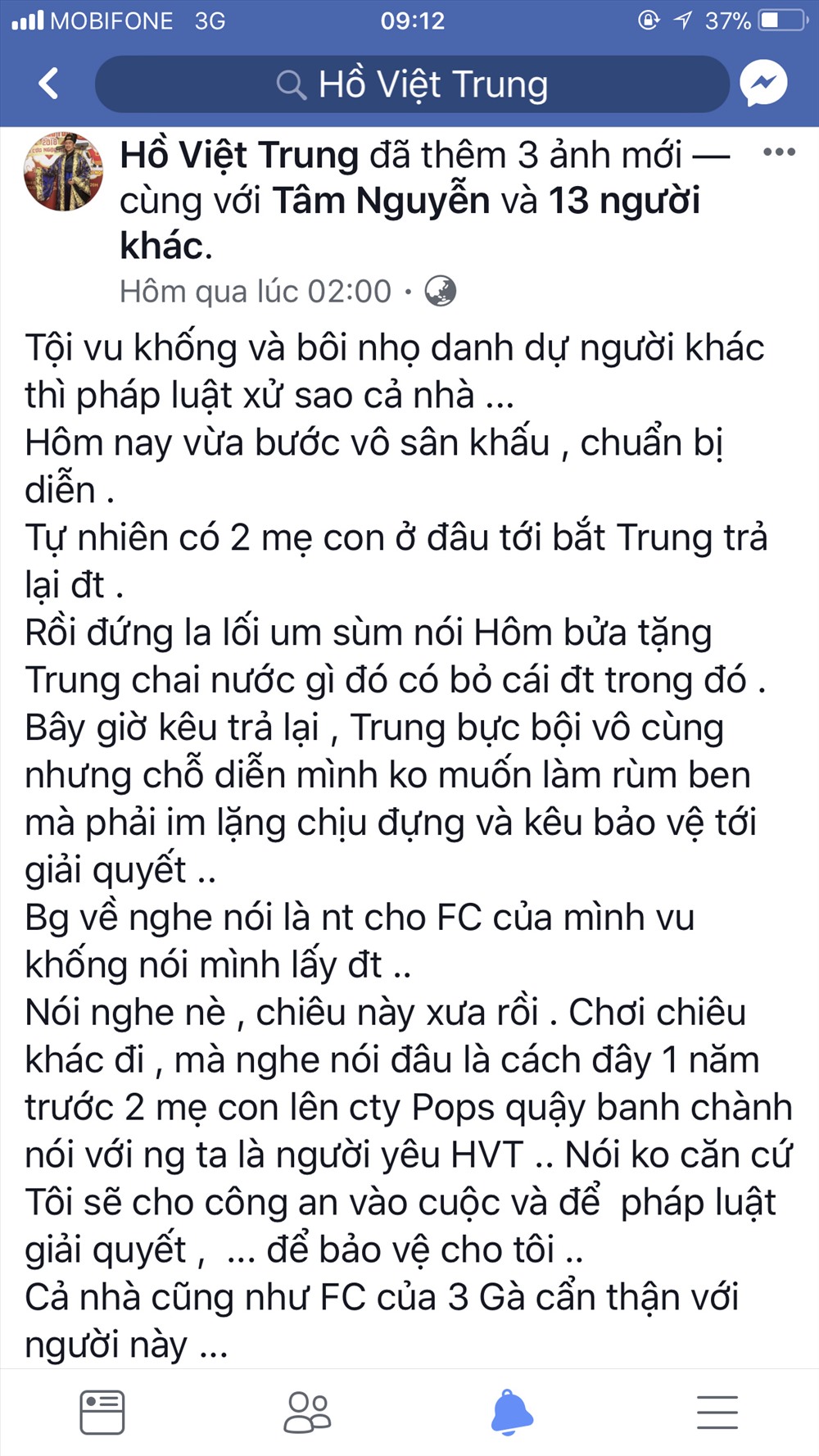 Bị tố lấy cắp iPhone 5, ca sĩ Hồ Việt Trung phẫn nộ lên tiếng 2