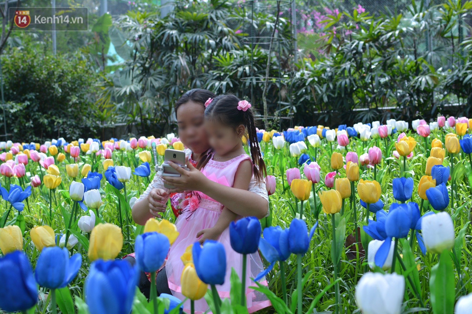 Vườn hoa tulip, hoa hồng trong Thảo Cầm Viên Sài Gòn bị du khách thản nhiên giẫm đạp - Ảnh 6.
