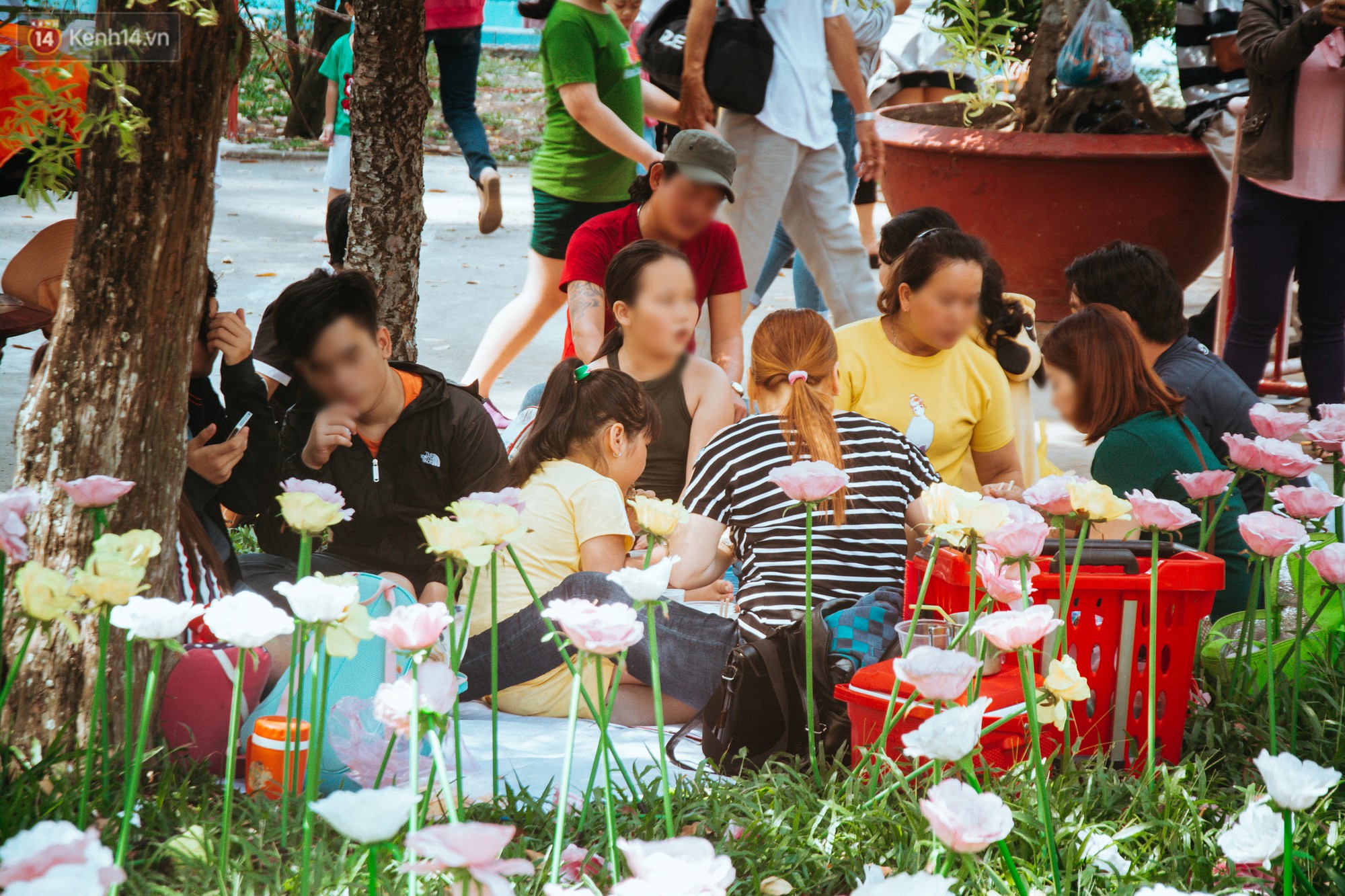 Vườn hoa tulip, hoa hồng trong Thảo Cầm Viên Sài Gòn bị du khách thản nhiên giẫm đạp - Ảnh 11.