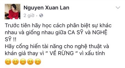 Xuân Lan dằn mặt Á quân Vietnam Idol 2012 xấu tính vì cố tình phát ngôn gây sốc - Ảnh 1.