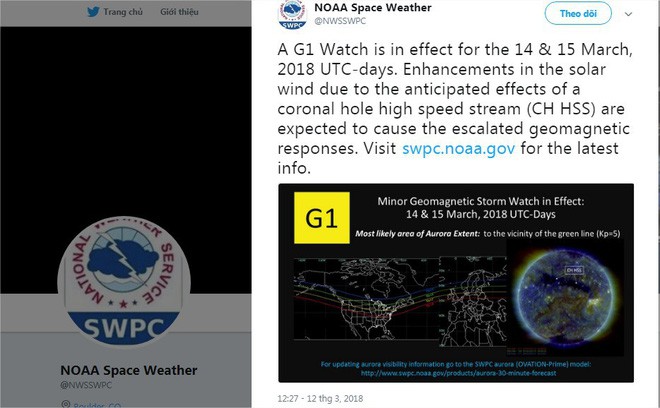  Hôm nay 14/3, bão Mặt Trời sẽ đến Trái Đất, và đây là cảnh báo của NOAA - Ảnh 1.