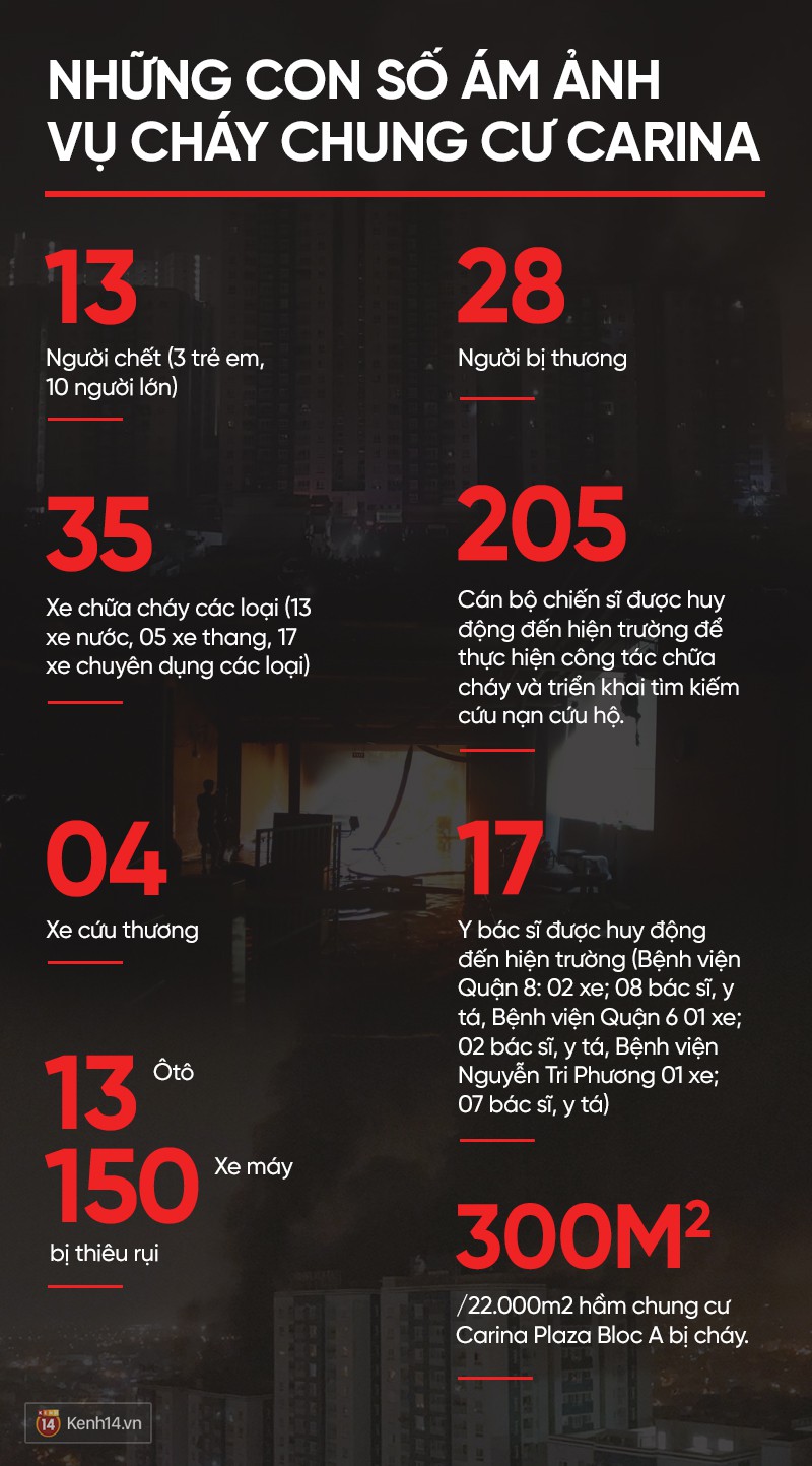 Những con số ám ảnh trong vụ cháy chung cư Carina ở TP.HCM - Ảnh 1.