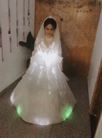 Cô dâu Bến Tre chịu chơi chi 200 triệu diện váy cưới phát sáng để lộng lẫy giống công chúa trong đám cưới - Ảnh 1.