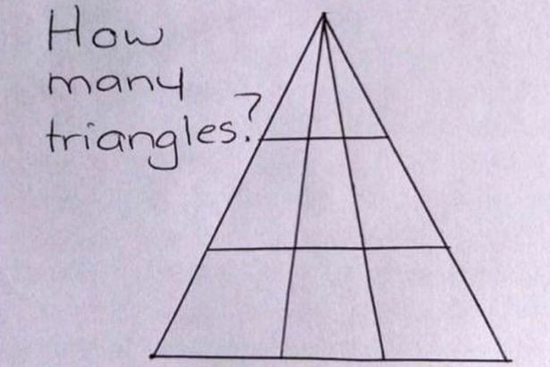 Bài Toán đếm hình tam giác tưởng dễ như lớp 1 đang khiến cư dân mạng đồng loạt bối rối - Ảnh 1.