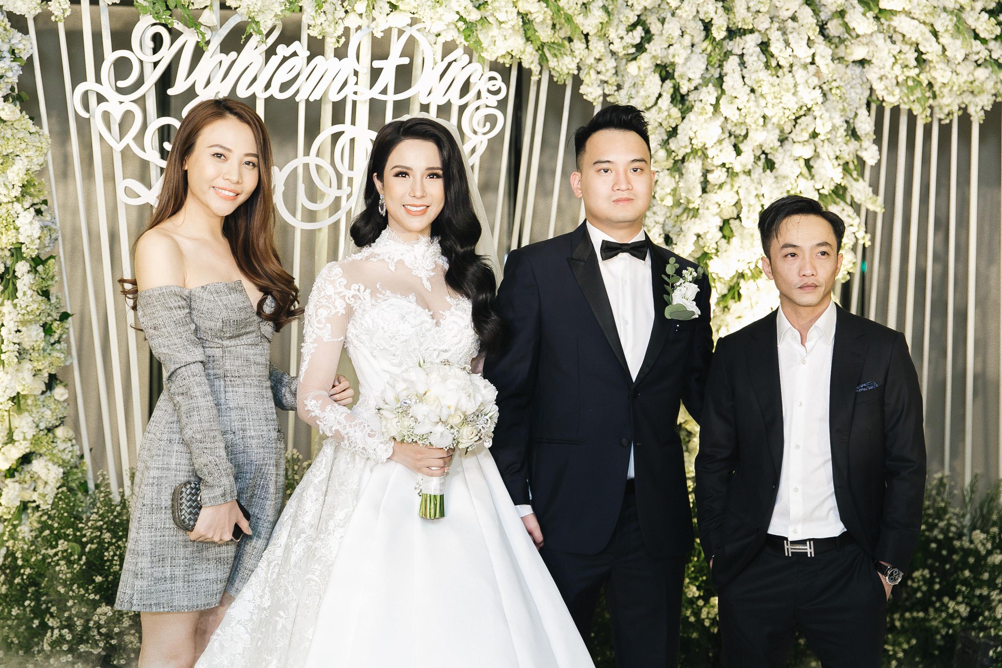 Cường Đô La và bạn gái Đàm Thu Trang cùng nhau đến chúc mừng đám cưới của Diệp Lâm Anh - Ảnh 5.