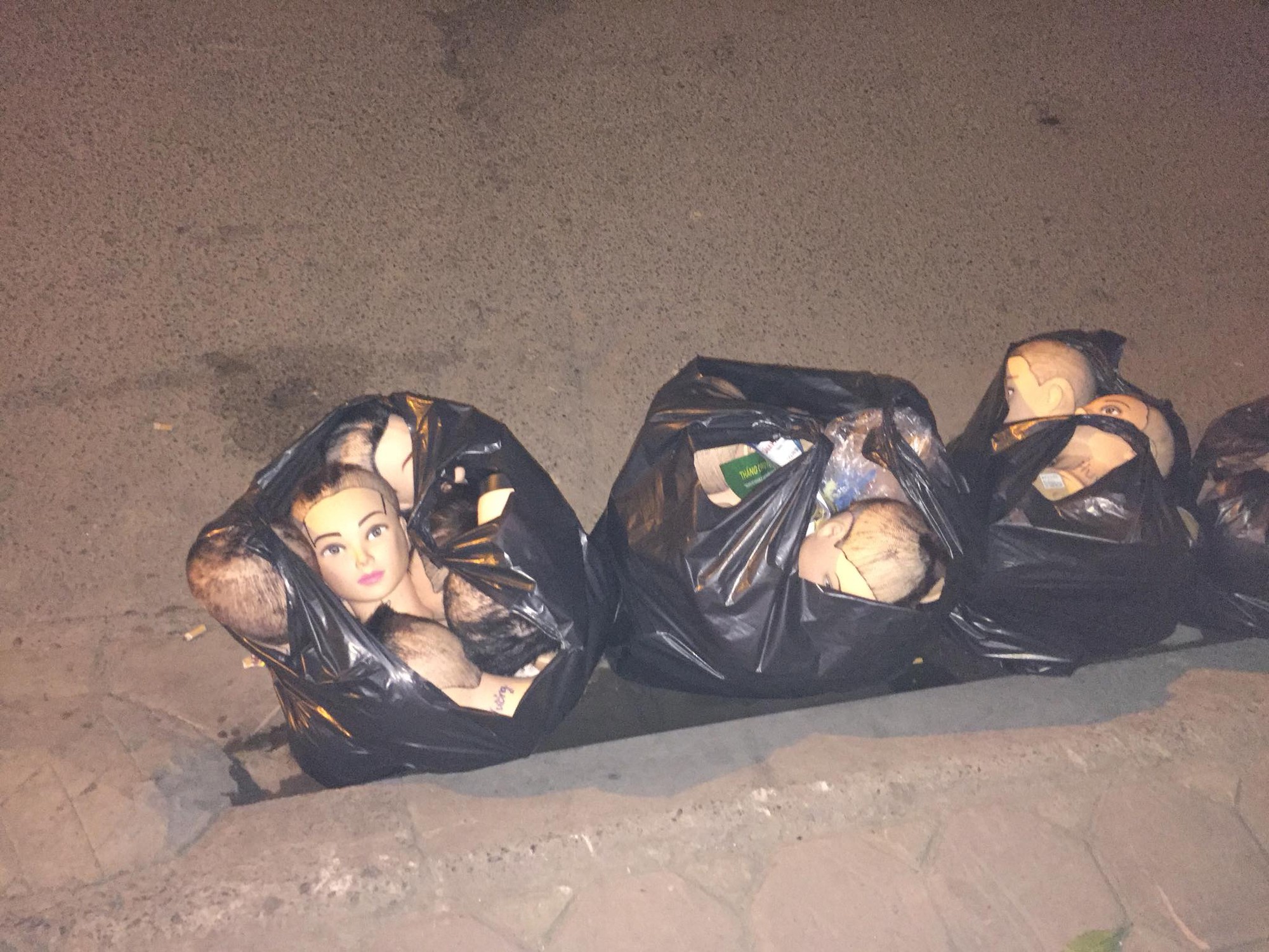 Thanh niên chăm chỉ đi đổ rác đêm, vừa đến nơi thì chạy mất dép vì nhìn thấy 4 chiếc túi đen kinh dị - Ảnh 1.