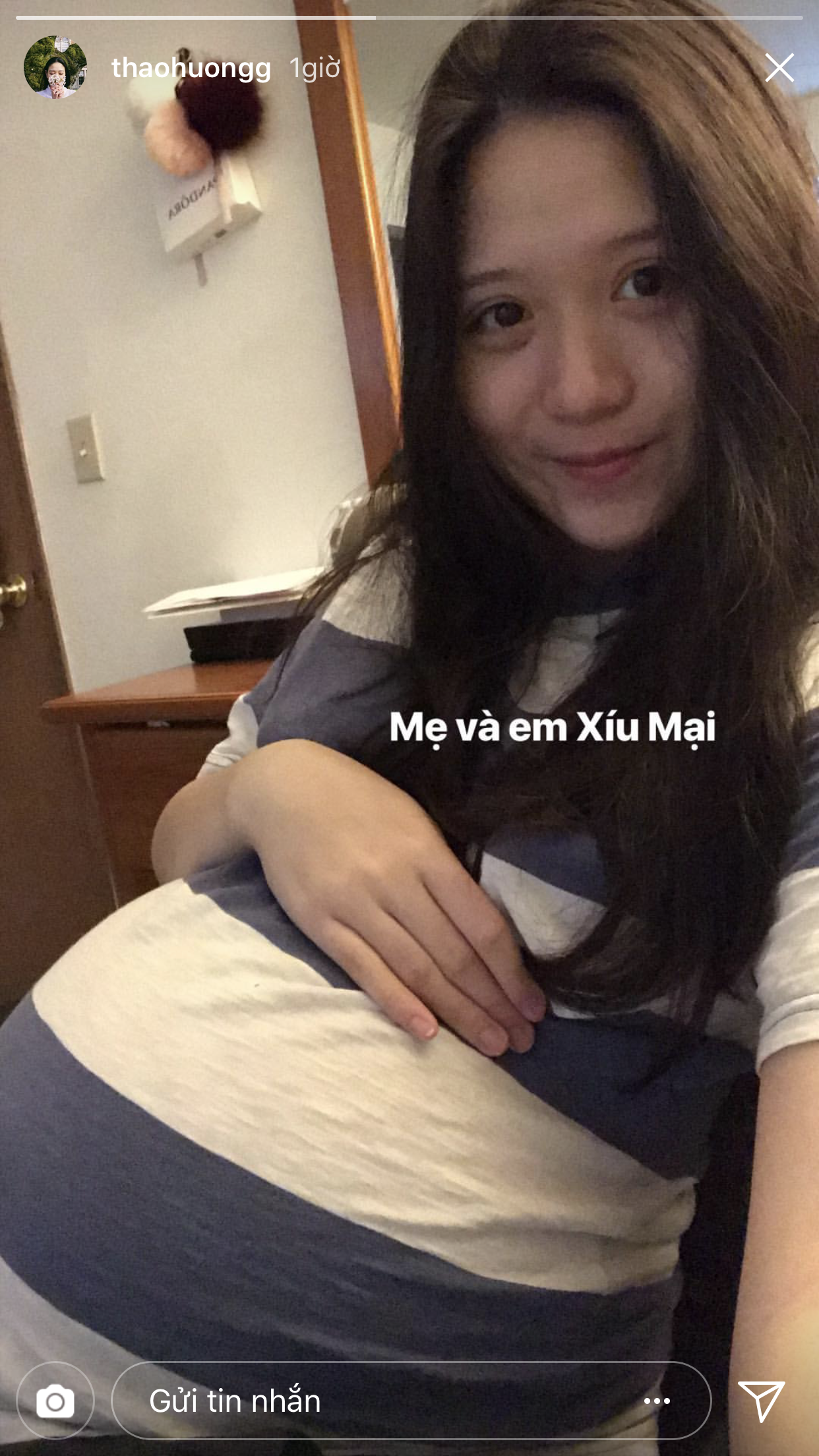 Thảo Hương - hot girl đẹp không son phấn một thời - khoe bụng bầu trên MXH - Ảnh 4. Thảo Hương - hot girl 'đẹp không son phấn' một thời - khoe bụng bầu trên MXH 5