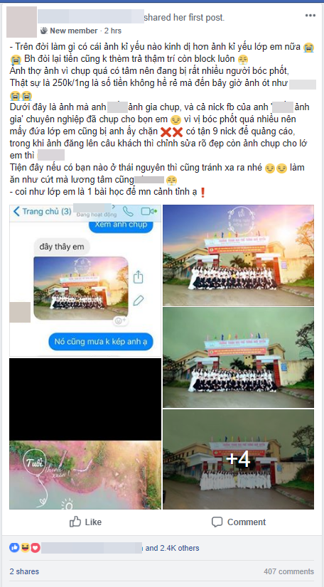 Bị nhóm học sinh lớp 12 phàn nàn khi nhận bộ ảnh Bị nhóm học sinh lớp 12 phàn nàn khi nhận bộ ảnh